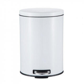 Контейнер д/мусора  8,0л круг с педалью БЕЛЫЙ с доводчиком 230*230*330мм